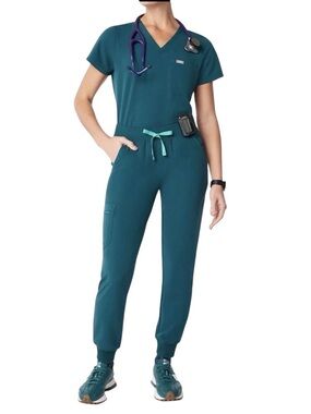 FIGS Catarina Zamora Scrub Set XS Caribbean Blue FIONlite Jogger Medical